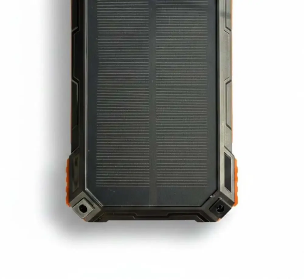 Wongkuo Black & Orange Solar Power Bank with Wireless Charging